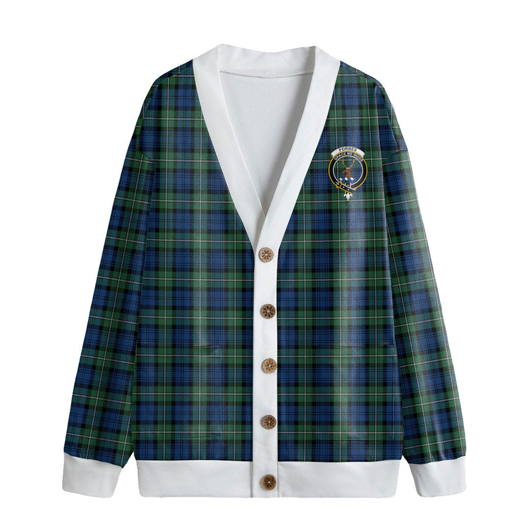 Forbes Ancient Tartan Crest Knitted Fleece Cardigan