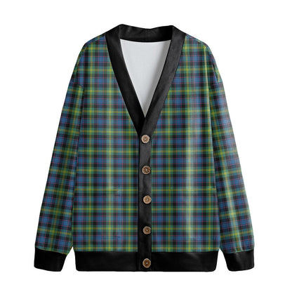 Watson Ancient Tartan Plaid Knitted Fleece Cardigan