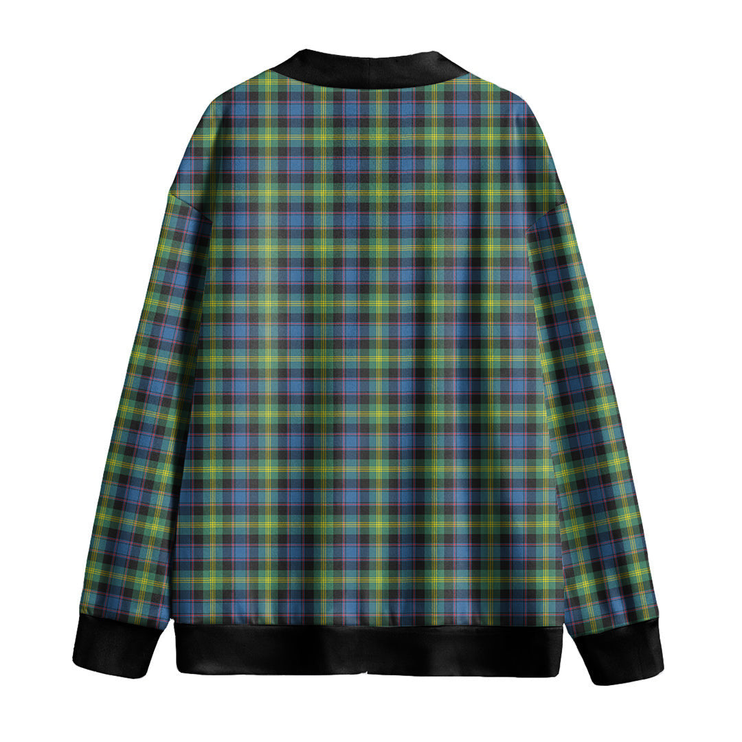 Watson Ancient Tartan Plaid Knitted Fleece Cardigan