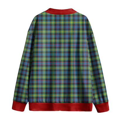 Watson Ancient Tartan Plaid Knitted Fleece Cardigan