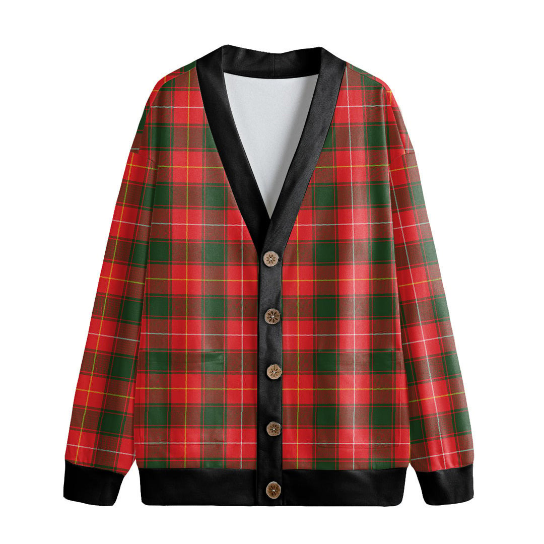 MacFie Tartan Plaid Knitted Fleece Cardigan