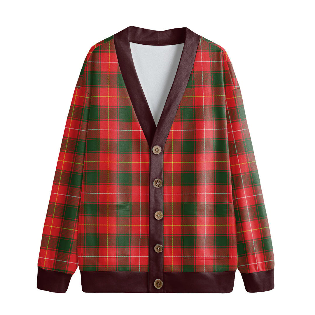 MacFie Tartan Plaid Knitted Fleece Cardigan