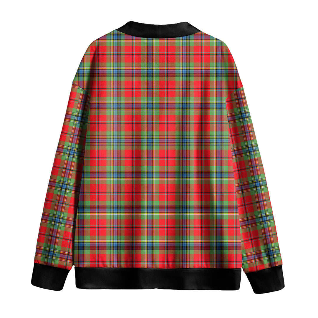 MacLean of Duart Modern Tartan Plaid Knitted Fleece Cardigan