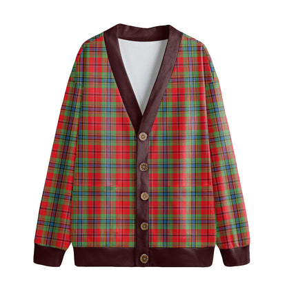 MacLean of Duart Modern Tartan Plaid Knitted Fleece Cardigan