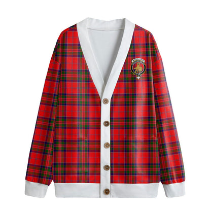 MacGillivray Modern Tartan Crest Knitted Fleece Cardigan