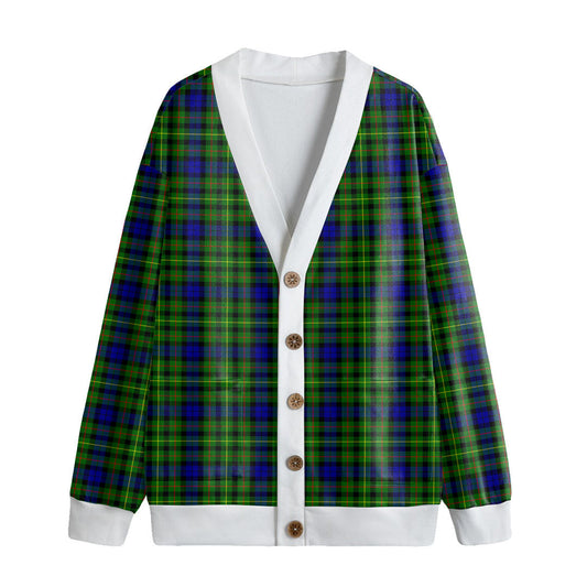 Rollo Modern Tartan Plaid Knitted Fleece Cardigan