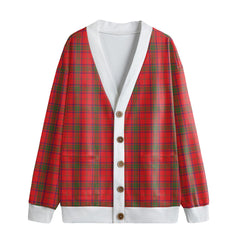 Ross Modern Tartan Plaid Knitted Fleece Cardigan