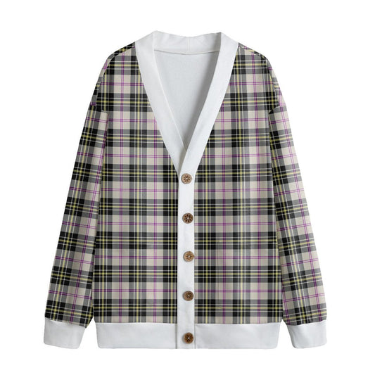 MacPherson Dress Ancient Tartan Plaid Knitted Fleece Cardigan