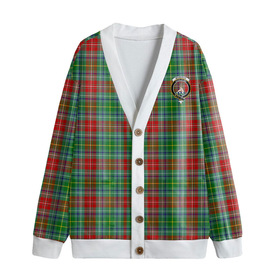 Muirhead Tartan Crest Knitted Fleece Cardigan