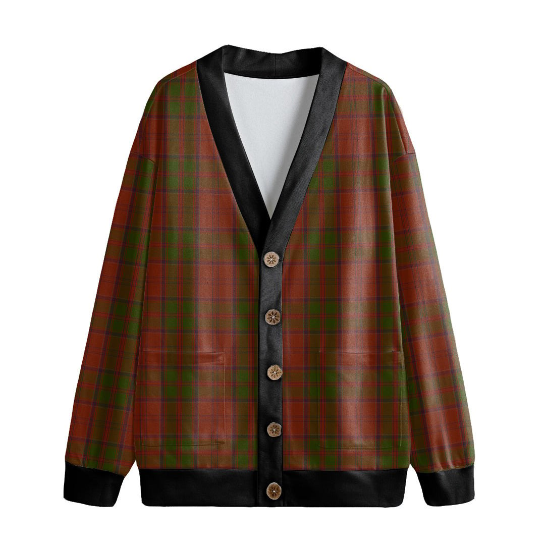 Drummond Tartan Plaid Tartan Plaid Knitted Fleece Cardigan