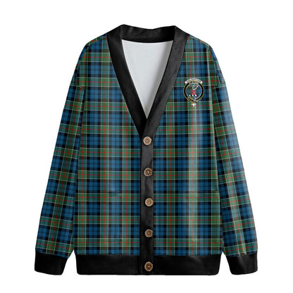 Colquhoun Ancient Tartan Crest Knitted Fleece Cardigan