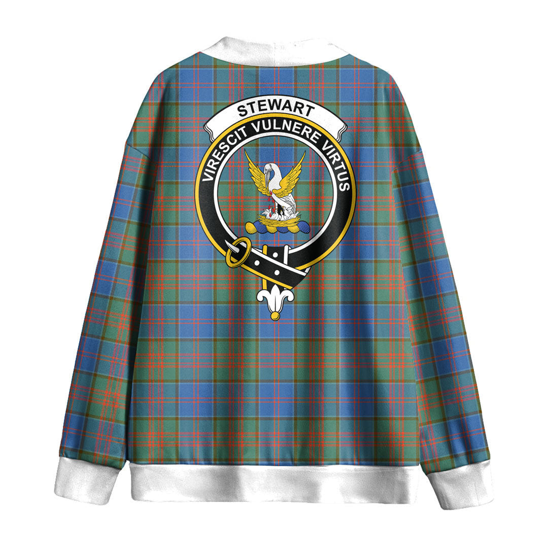 Stewart of Appin Hunting Ancient Tartan Crest Knitted Fleece Cardigan