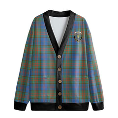Stewart of Appin Hunting Ancient Tartan Crest Knitted Fleece Cardigan