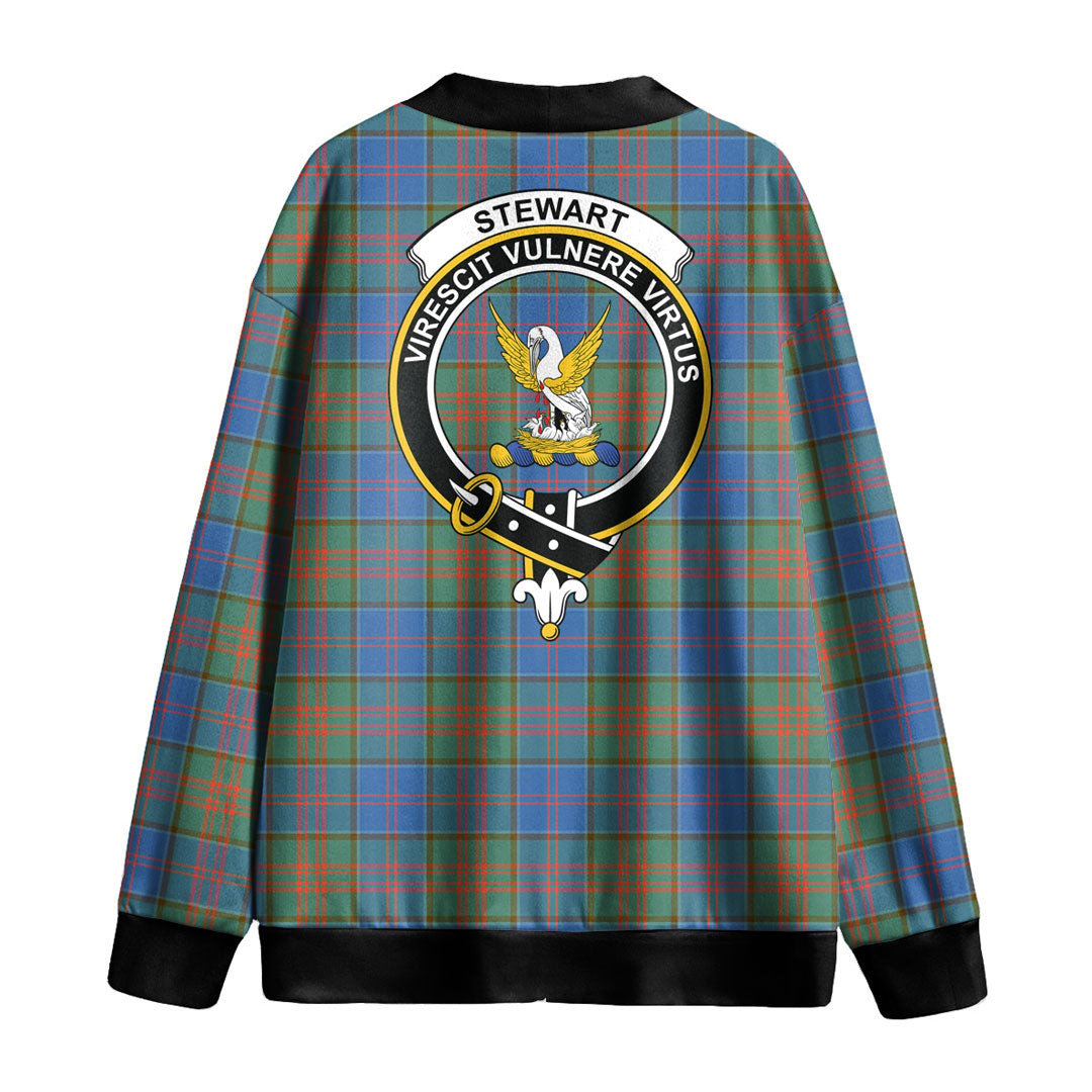 Stewart of Appin Hunting Ancient Tartan Crest Knitted Fleece Cardigan
