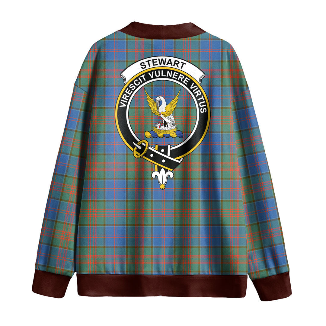 Stewart of Appin Hunting Ancient Tartan Crest Knitted Fleece Cardigan