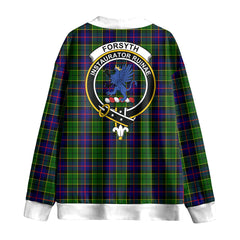 Forsyth Modern Tartan Crest Knitted Fleece Cardigan