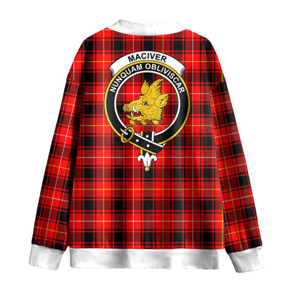 MacIver Modern Tartan Crest Knitted Fleece Cardigan