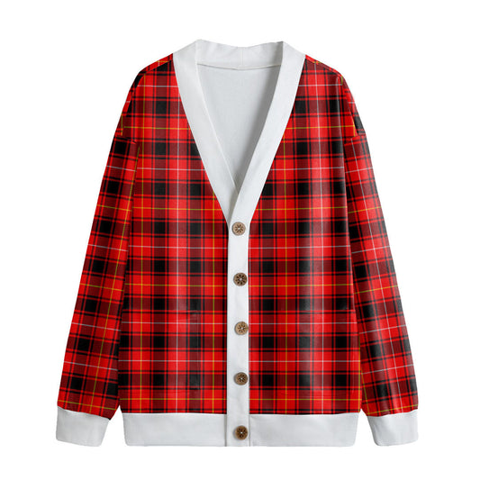 MacIver Modern Tartan Plaid Knitted Fleece Cardigan