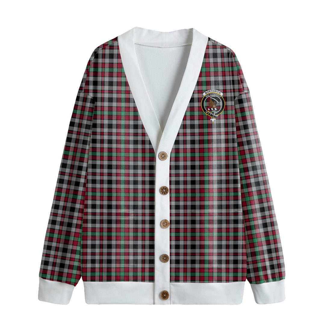 Borthwick Ancient Tartan Crest Knitted Fleece Cardigan