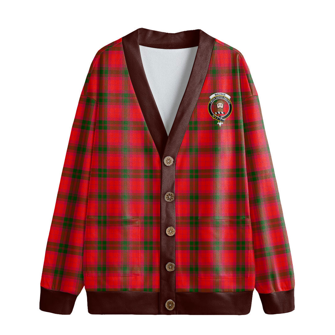 MacNab Modern Tartan Crest Knitted Fleece Cardigan