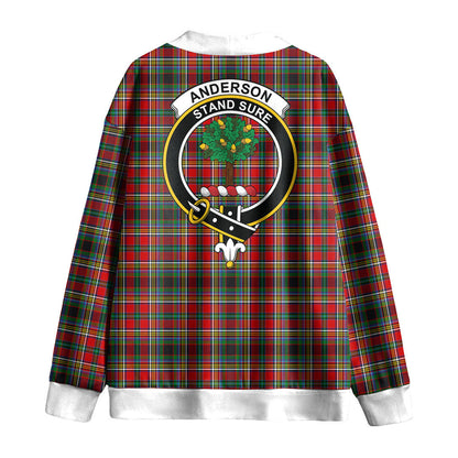 Anderson of Arbrake Tartan Crest Knitted Fleece Cardigan