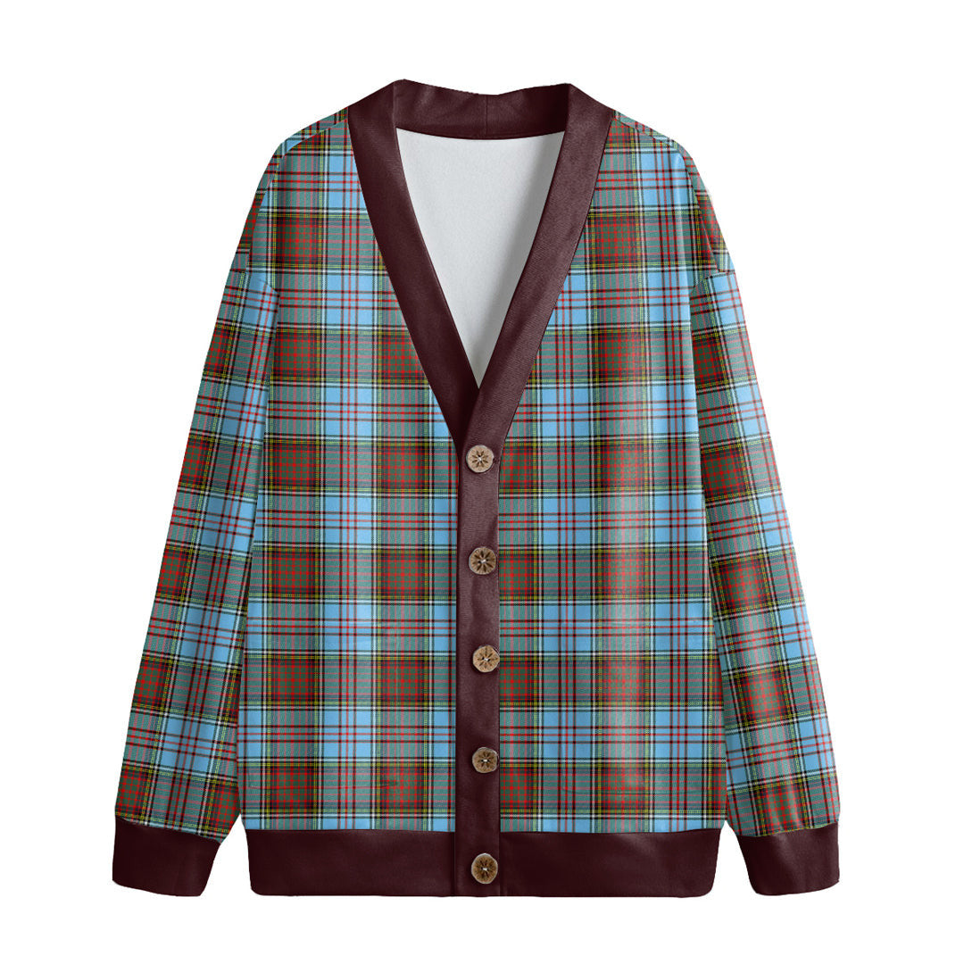 Anderson Ancient Tartan Plaid Knitted Fleece Cardigan