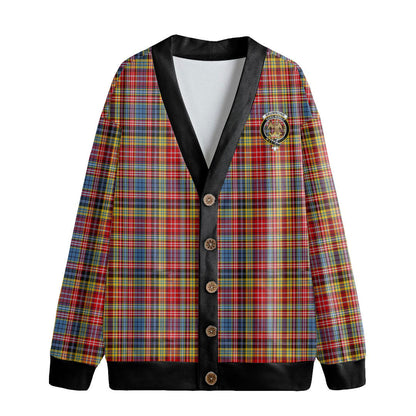 Drummond of Strathallan Tartan Crest Knitted Fleece Cardigan