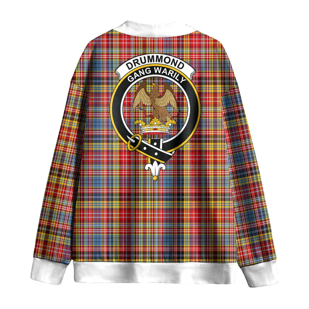 Drummond of Strathallan Tartan Crest Knitted Fleece Cardigan