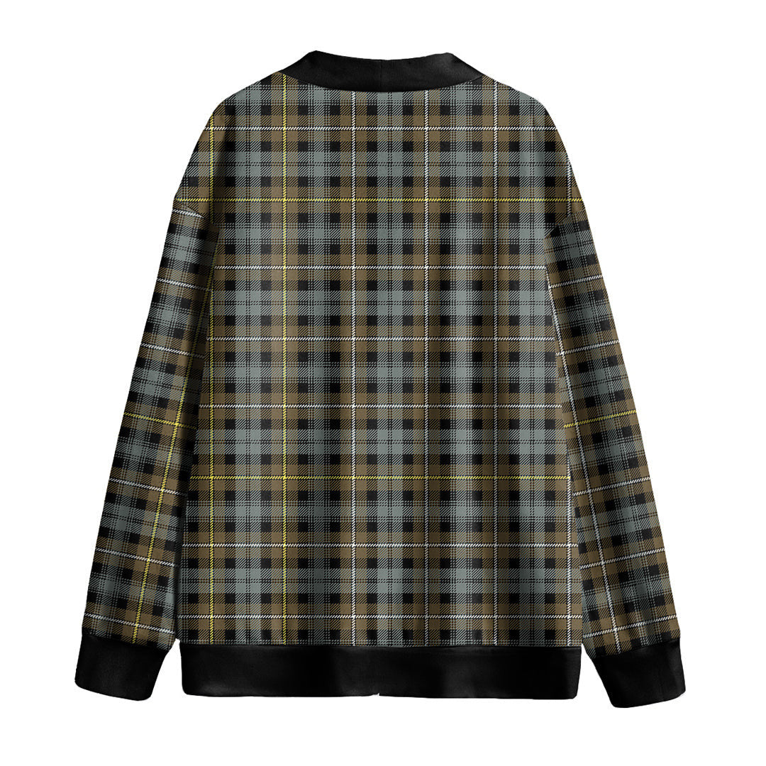 Campbell Argyll Weathered Tartan Plaid Knitted Fleece Cardigan