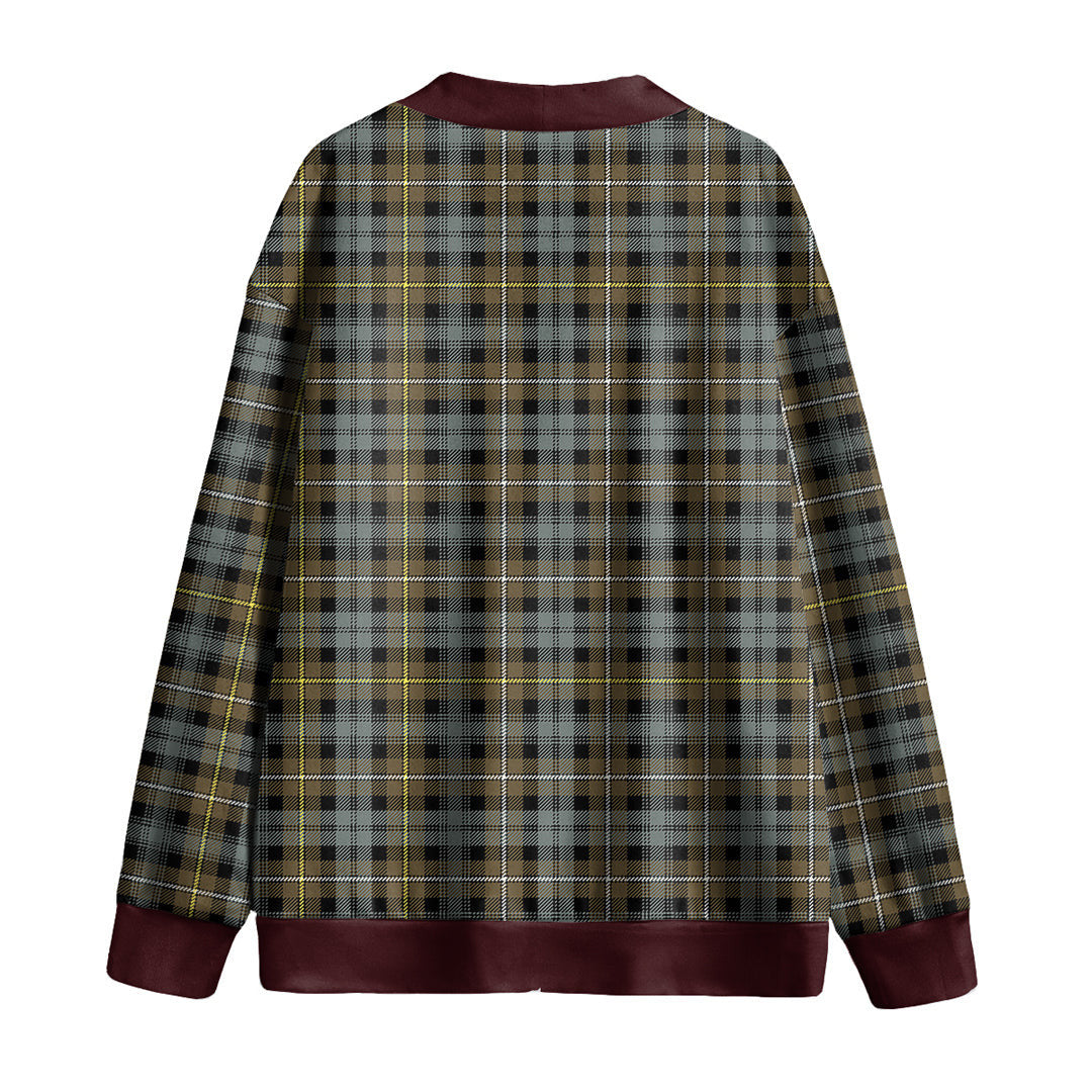 Campbell Argyll Weathered Tartan Plaid Knitted Fleece Cardigan