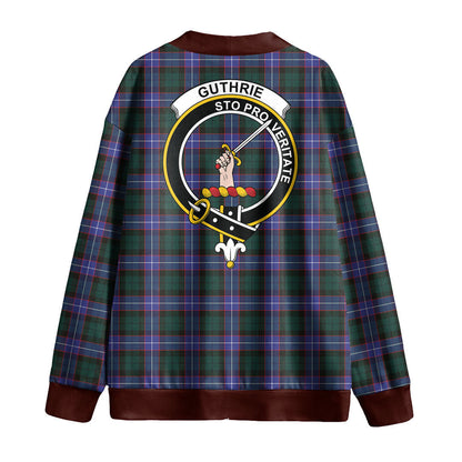 Guthrie Modern Tartan Crest Knitted Fleece Cardigan