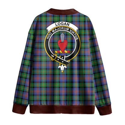 Logan Ancient Tartan Crest Knitted Fleece Cardigan