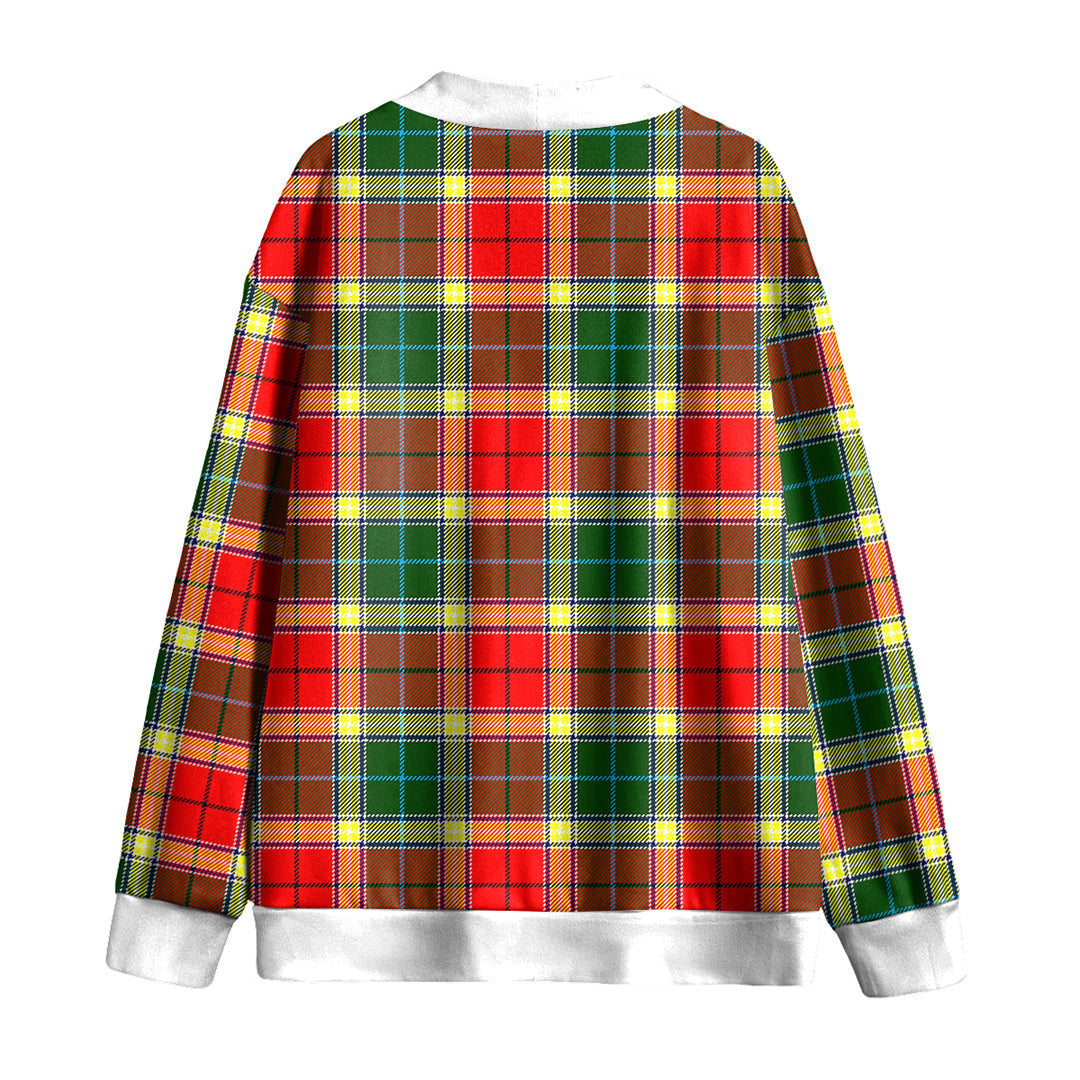 Gibbs Tartan Plaid Knitted Fleece Cardigan