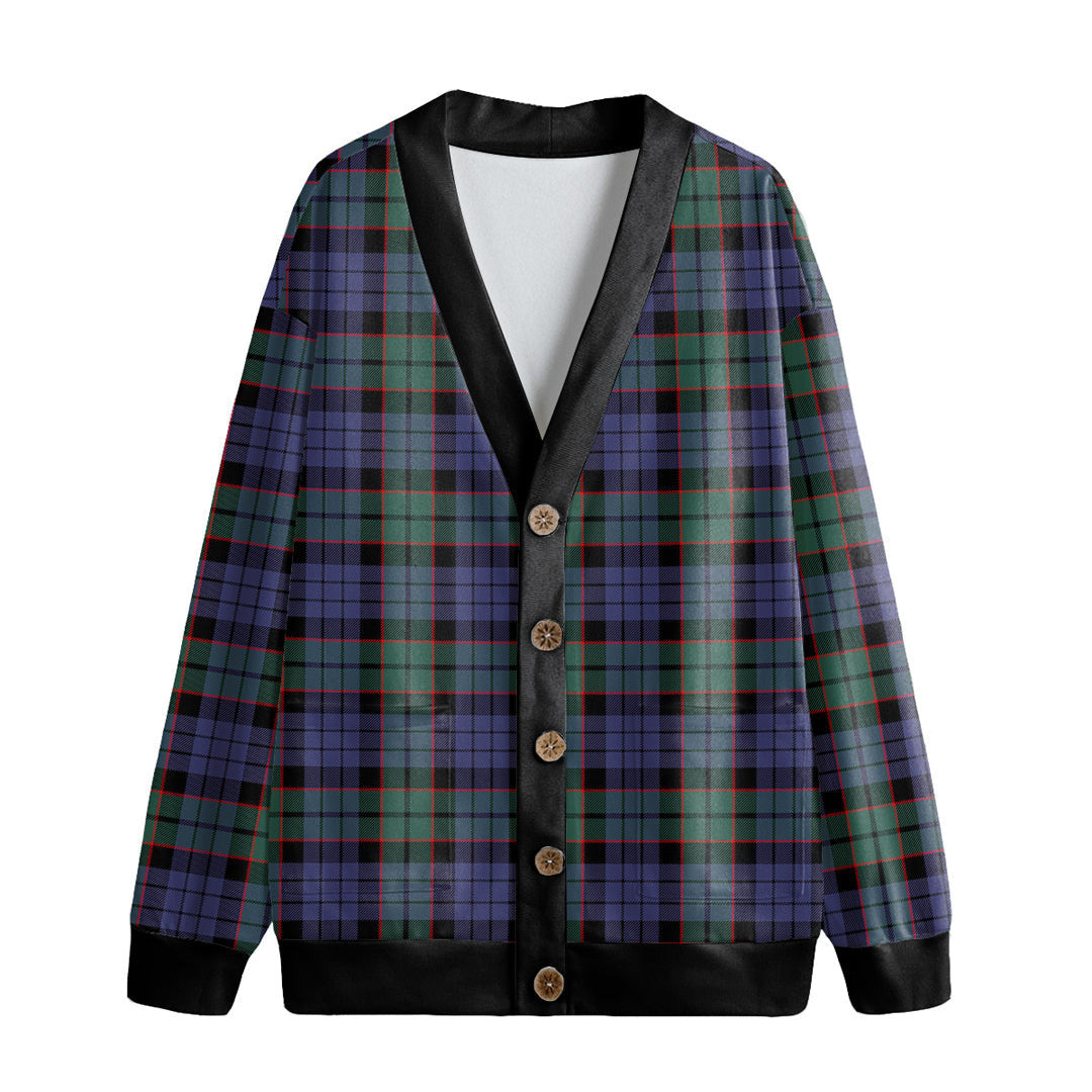 Fletcher Modern Tartan Plaid Knitted Fleece Cardigan