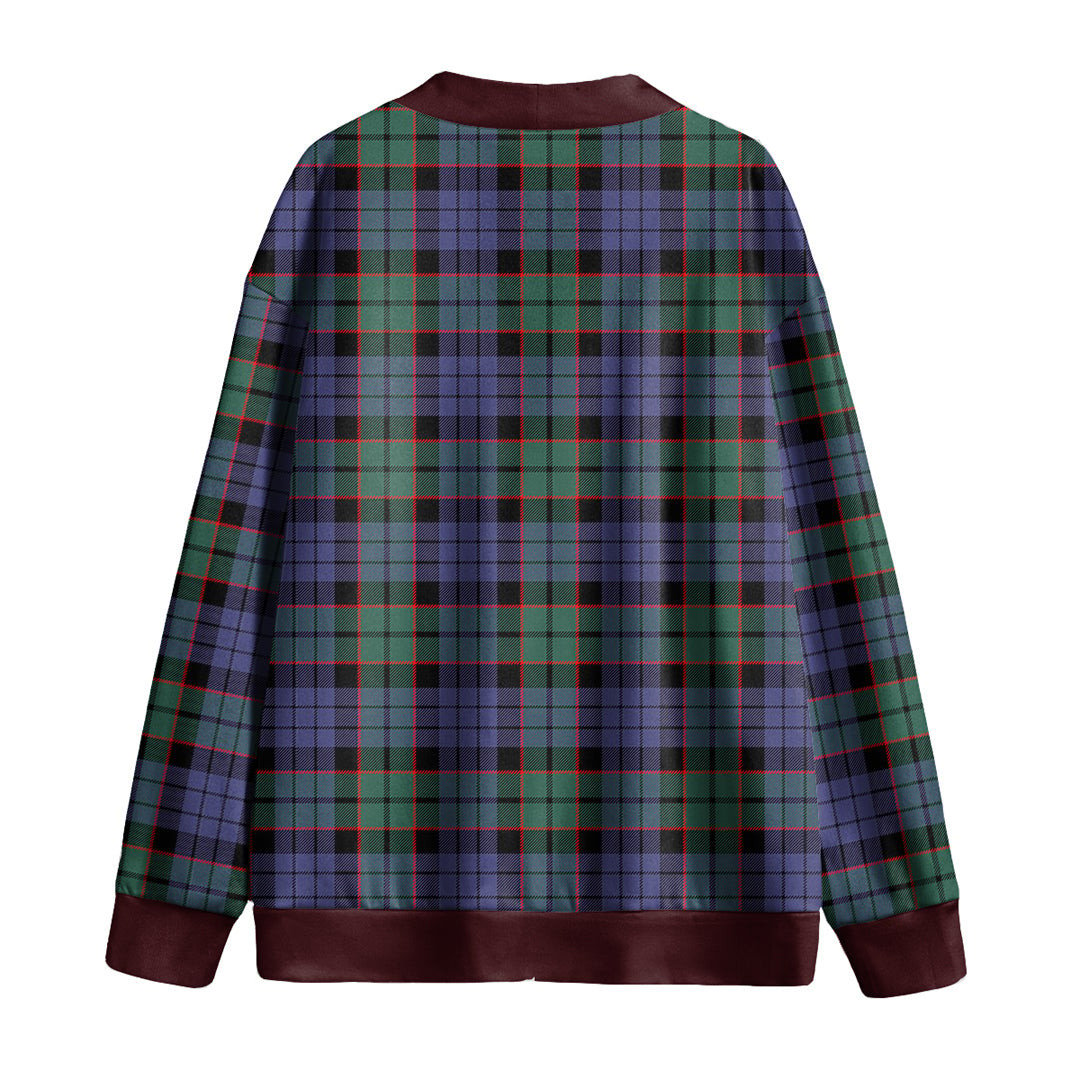 Fletcher Modern Tartan Plaid Knitted Fleece Cardigan