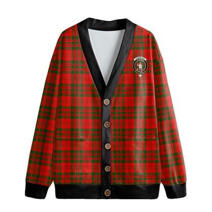 Livingstone Modern Tartan Crest Knitted Fleece Cardigan