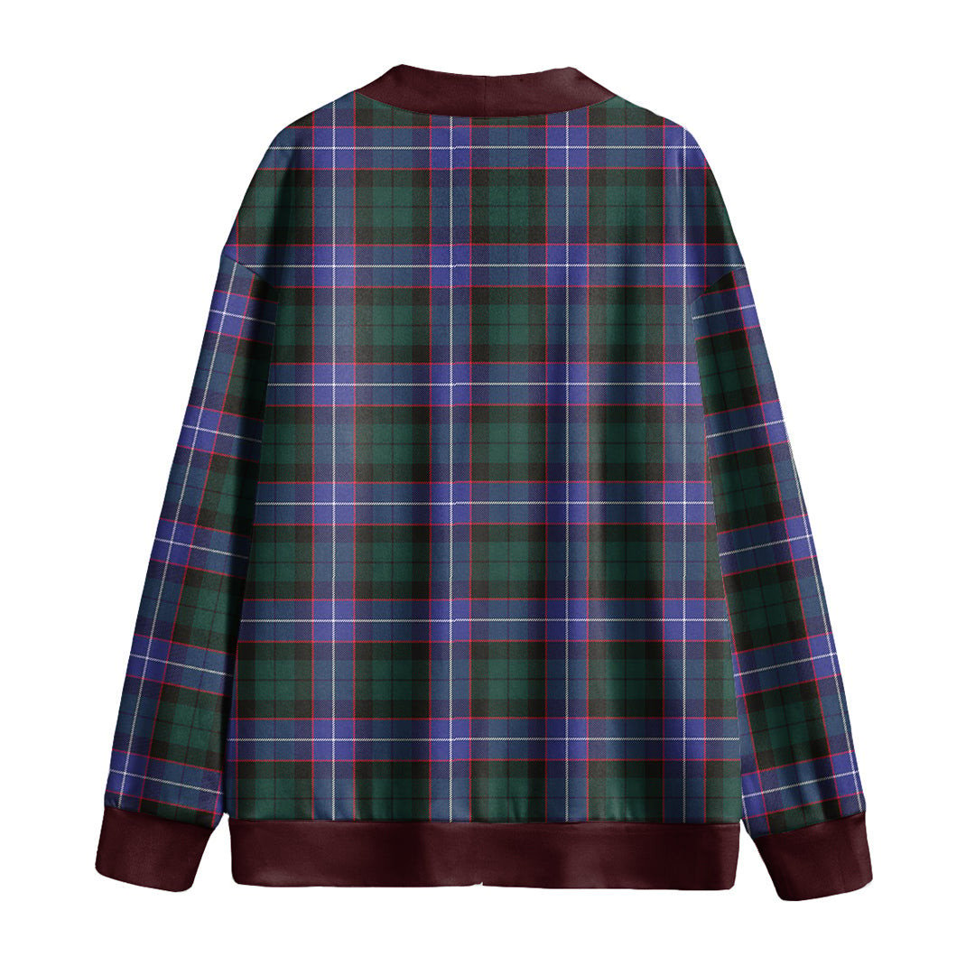 Hunter Modern Tartan Plaid Knitted Fleece Cardigan