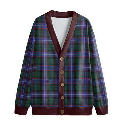 Hunter Modern Tartan Plaid Knitted Fleece Cardigan