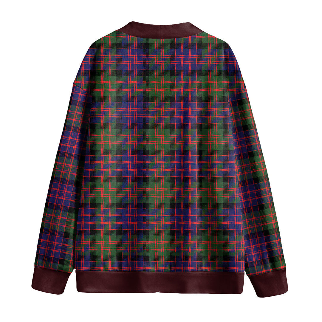 MacDonald Modern Tartan Plaid Knitted Fleece Cardigan