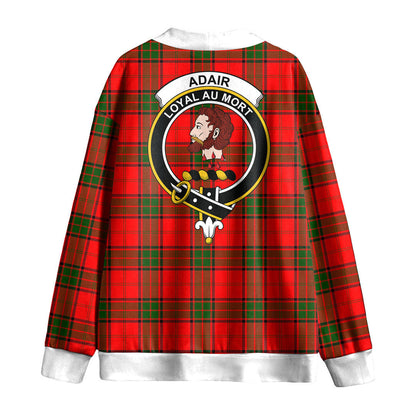 Adair Tartan Crest Knitted Fleece Cardigan