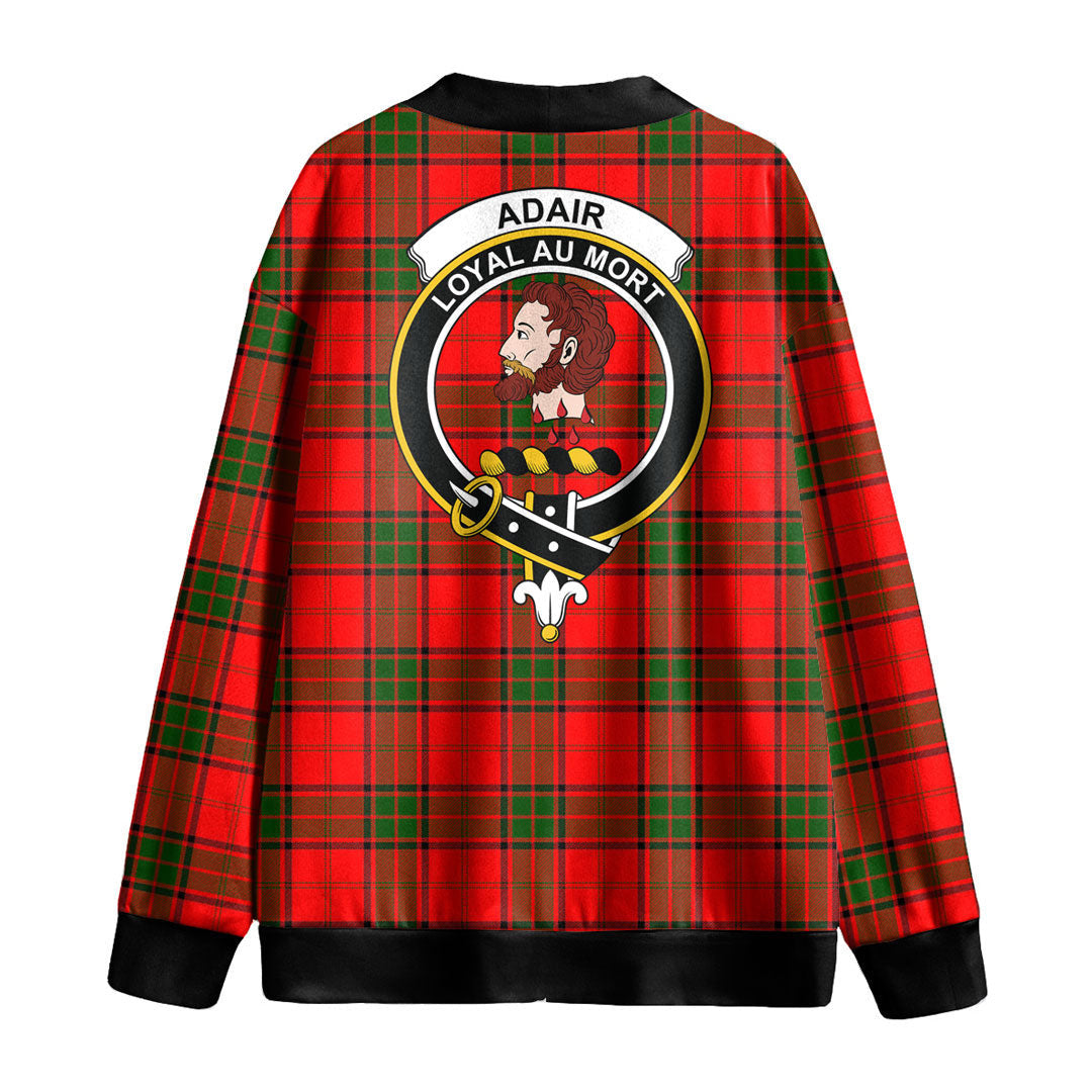 Adair Tartan Crest Knitted Fleece Cardigan