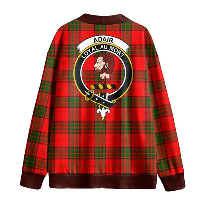 Adair Tartan Crest Knitted Fleece Cardigan