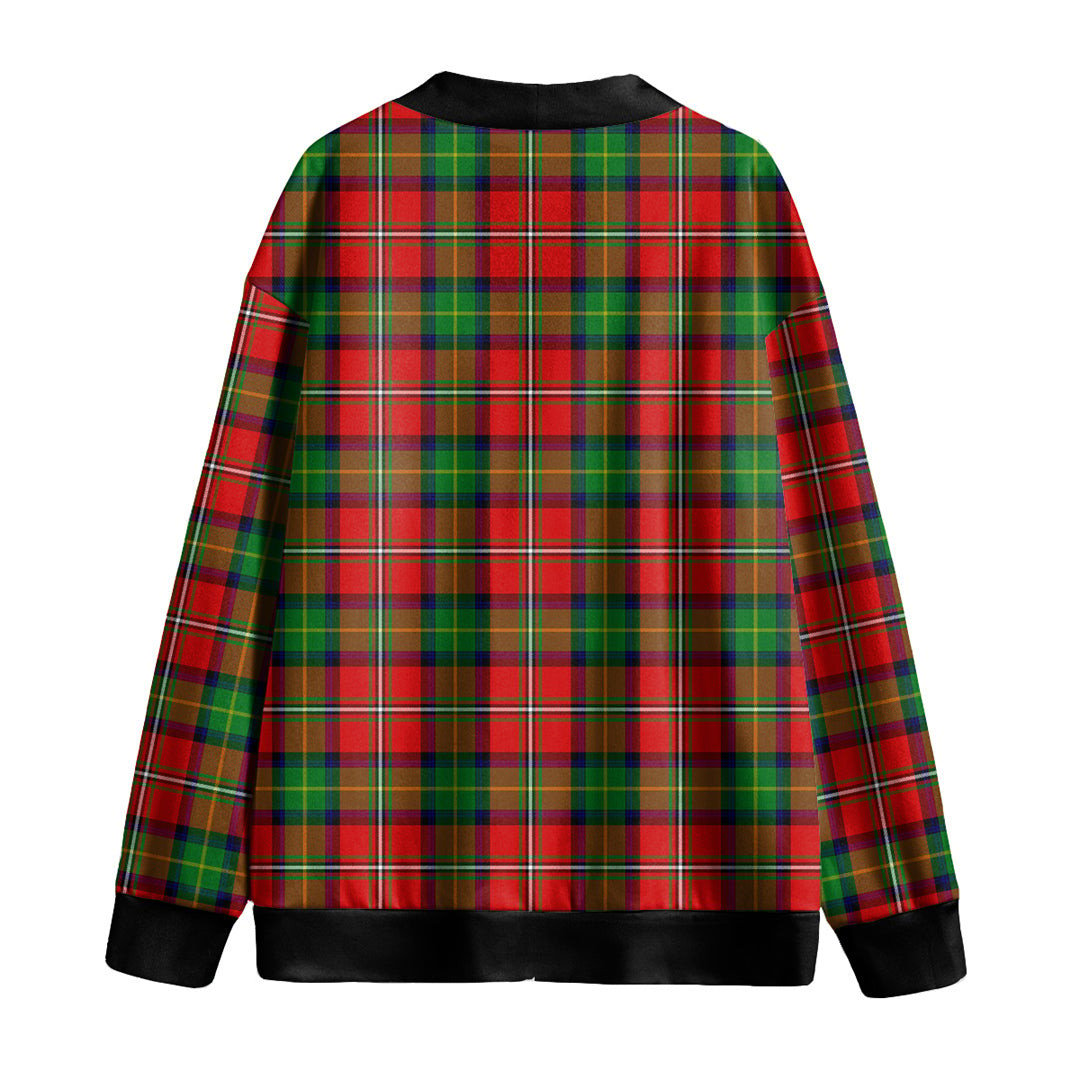 Boyd Modern Tartan Plaid Knitted Fleece Cardigan