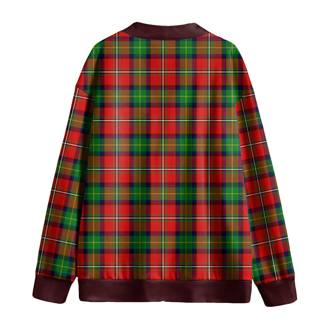 Boyd Modern Tartan Plaid Knitted Fleece Cardigan