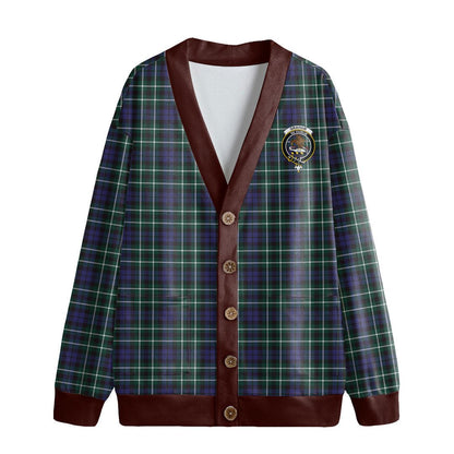 Graham of Montrose Modern Tartan Crest Knitted Fleece Cardigan