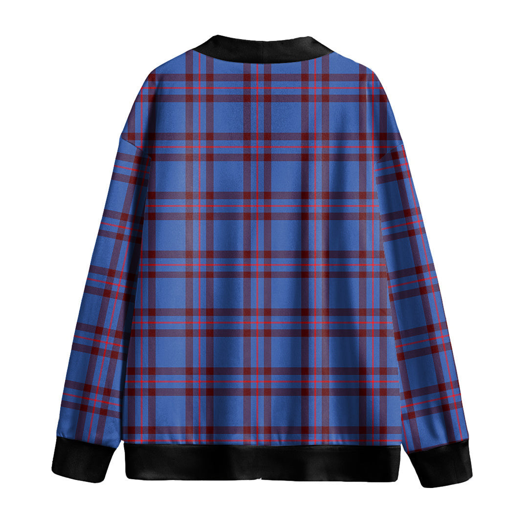 Elliot Modern Tartan Plaid Knitted Fleece Cardigan