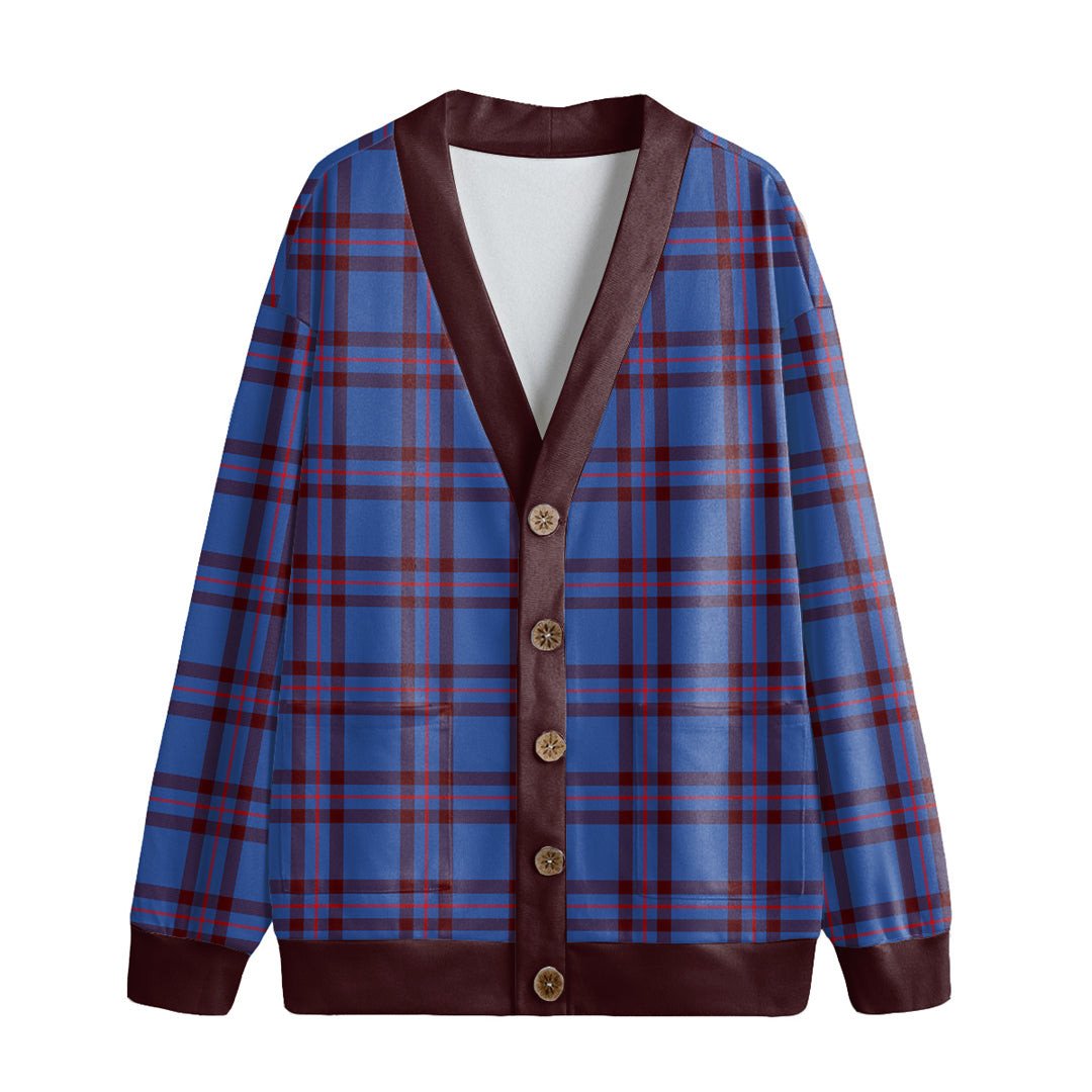 Elliot Modern Tartan Plaid Knitted Fleece Cardigan