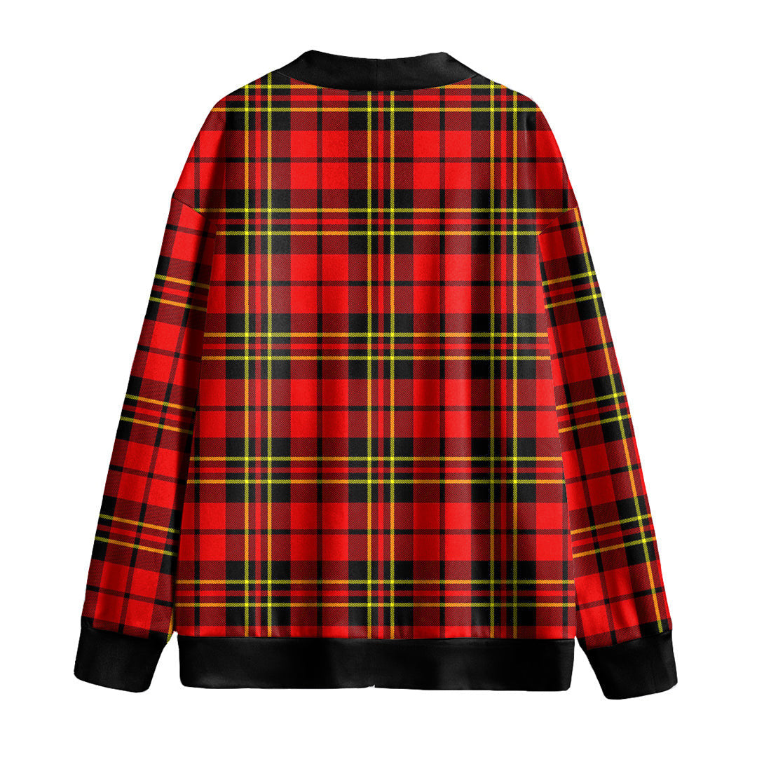 Brodie Modern Tartan Plaid Knitted Fleece Cardigan