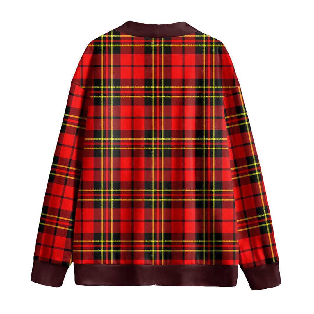 Brodie Modern Tartan Plaid Knitted Fleece Cardigan