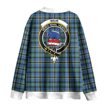 Weir Ancient Tartan Crest Knitted Fleece Cardigan